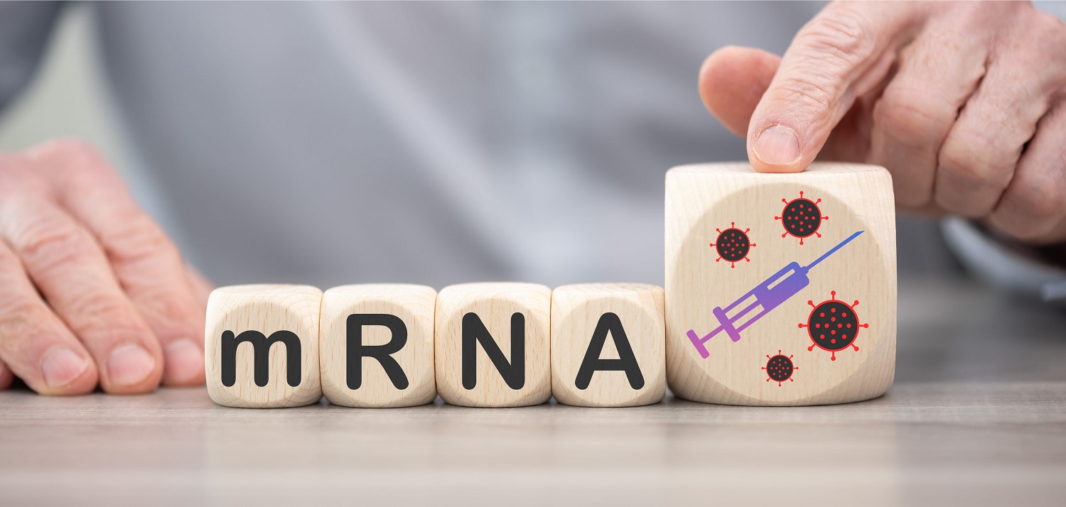 mRNA Vaccine wooden block display