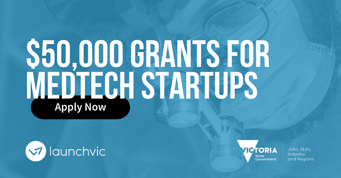 Photo of: LaunchVic grants for medtech startups graphic