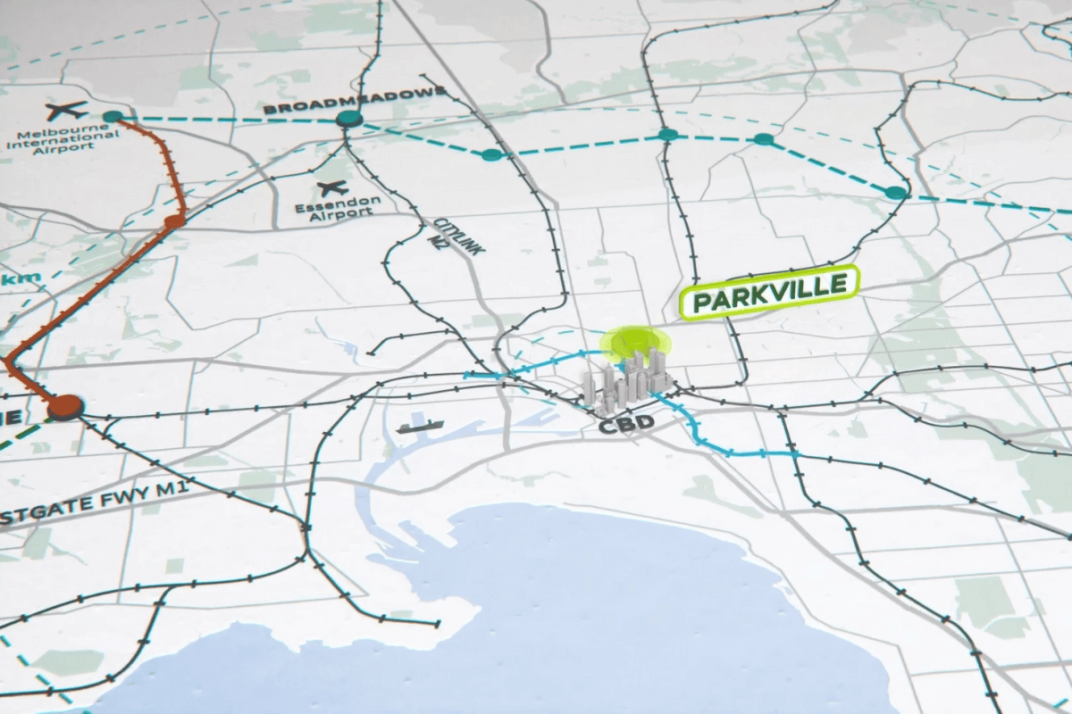 A map of Parkville Precinct 