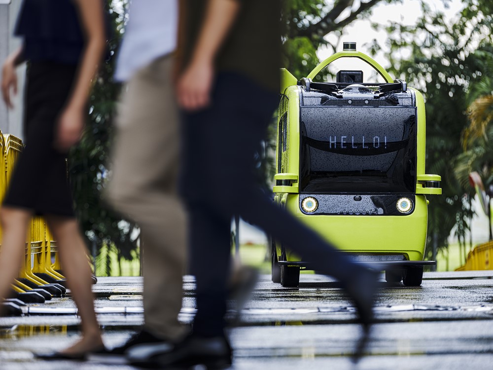 Photo of AI Bus on the street