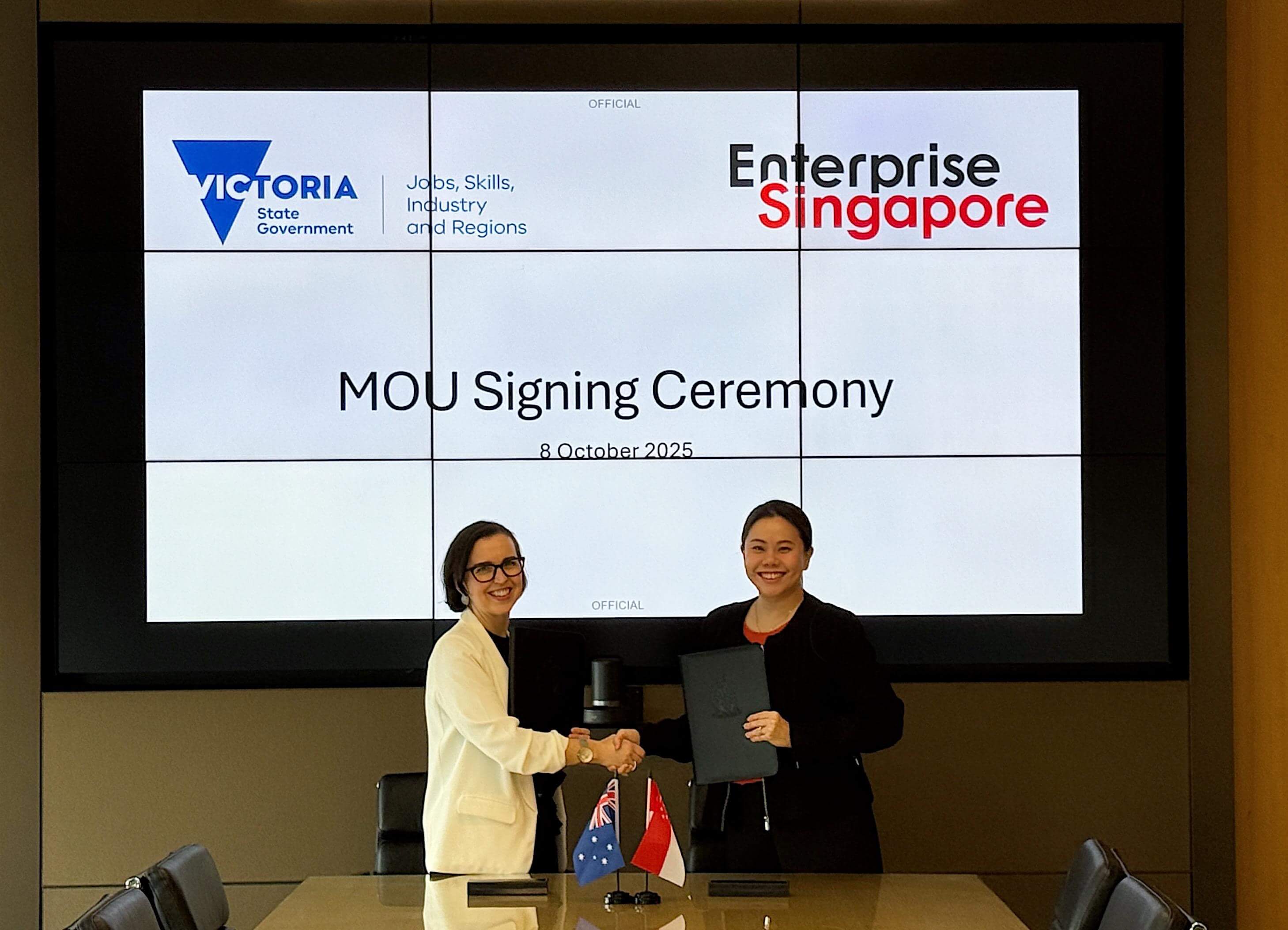 Signing of MoU - Invest Victoria andEnterprise Singapore