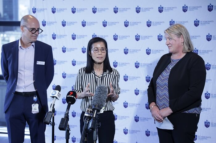 St Vincent’s Hospital Melbourne's Professor Quach at news announcement