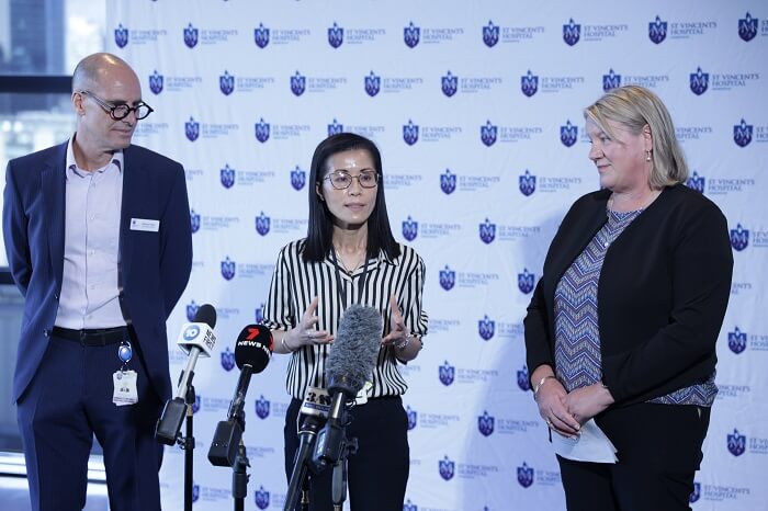 St Vincent’s Hospital Melbourne's Professor Quach at news announcement