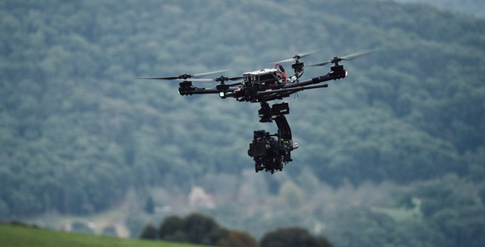 XM2 drone camera filming on location