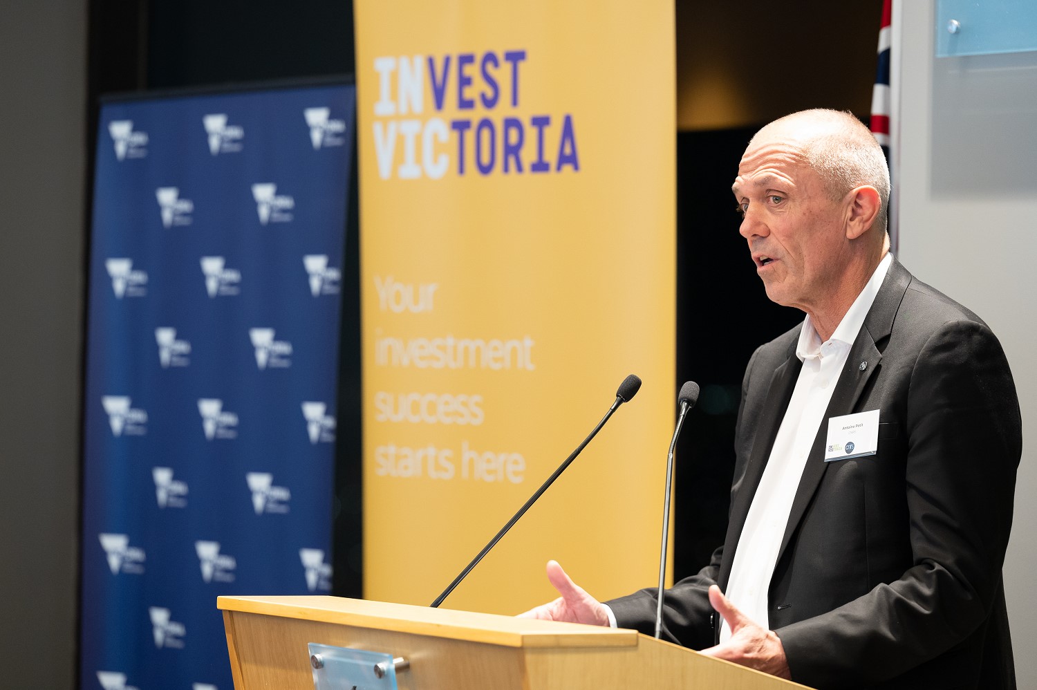 Antoine Petit, Chairman and CEO of CNRS presenting at CNRS launch in Melbourne, Australia